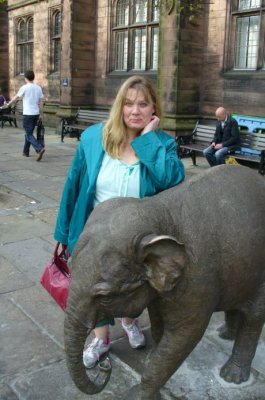 Debs with the Chester elephant.jpg